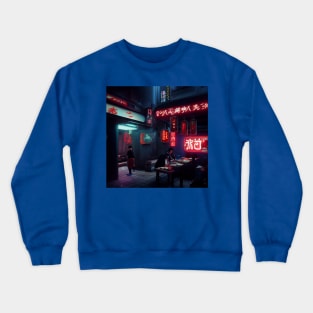 Cyberpunk Tokyo Ramen Shop Crewneck Sweatshirt